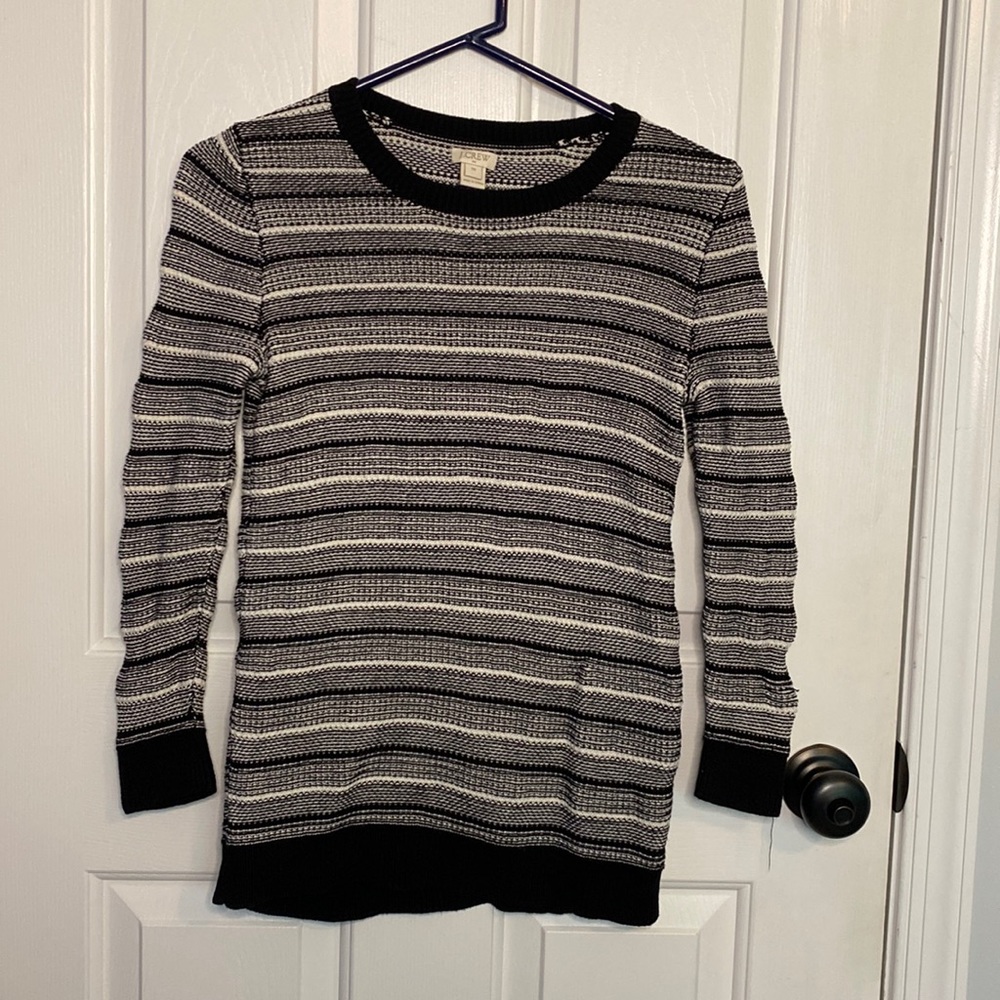 J.Crew Black & White Stripe Sweater